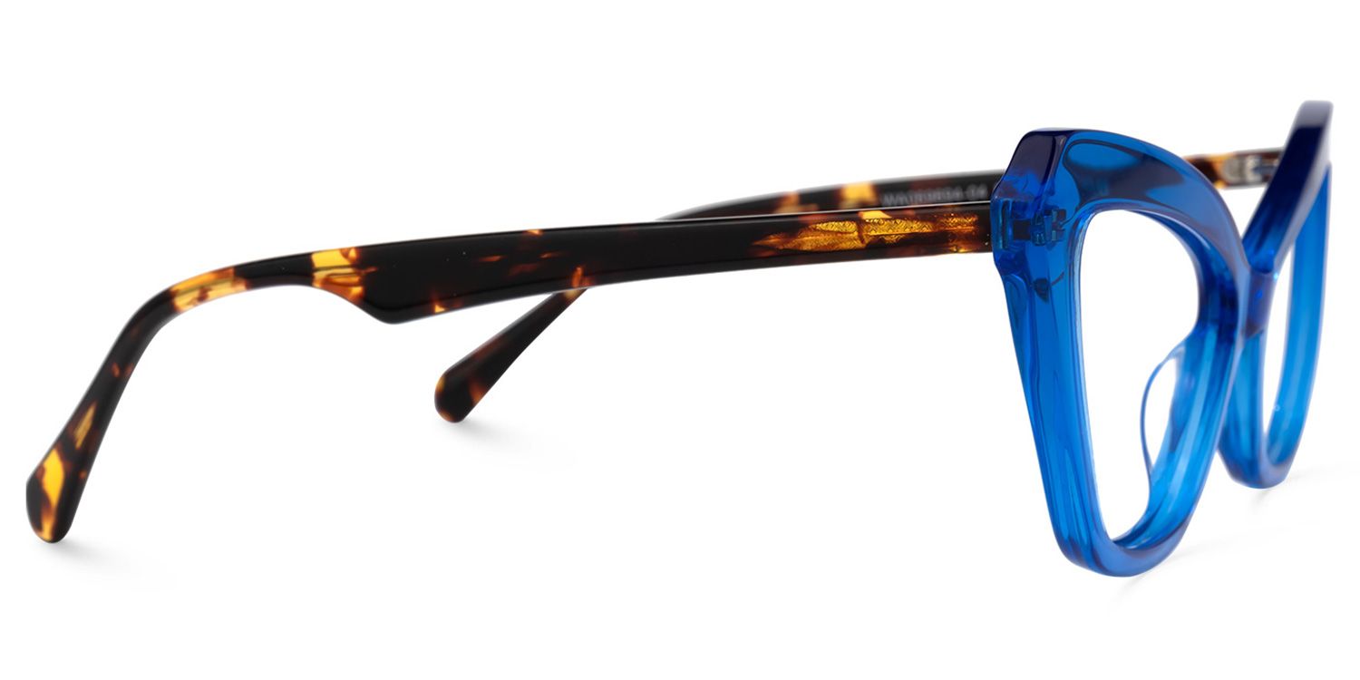 Shaneika - Cat Eye Blue Eyeglasses | Vooglam 4