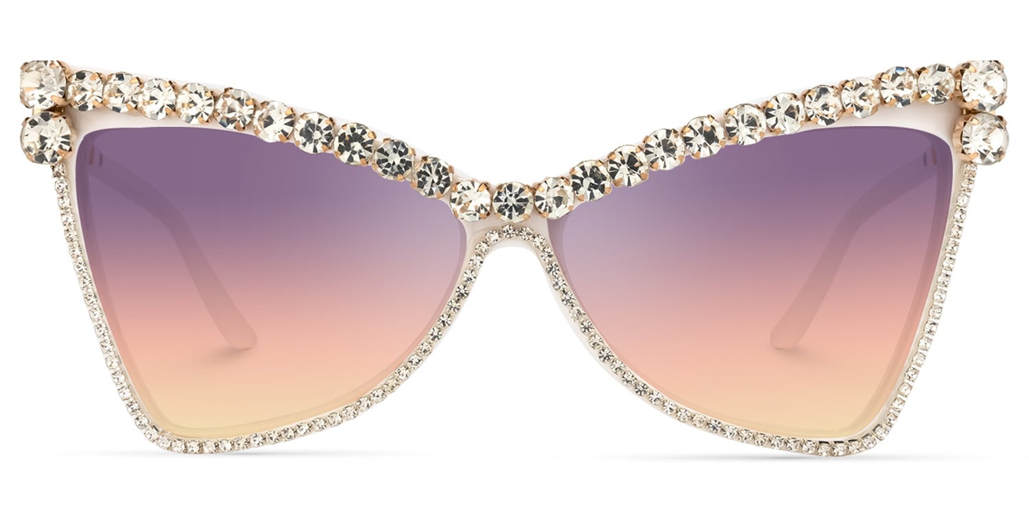 

Pulido - Geometric White Sunglasses