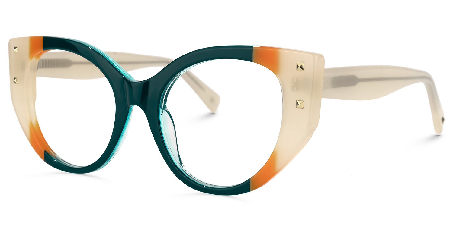 Kornegay - Cat Eye Dark/Green Eyeglasses - 2