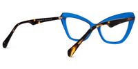 Shaneika - Cat Eye Blue Eyeglasses | Vooglam Side View
