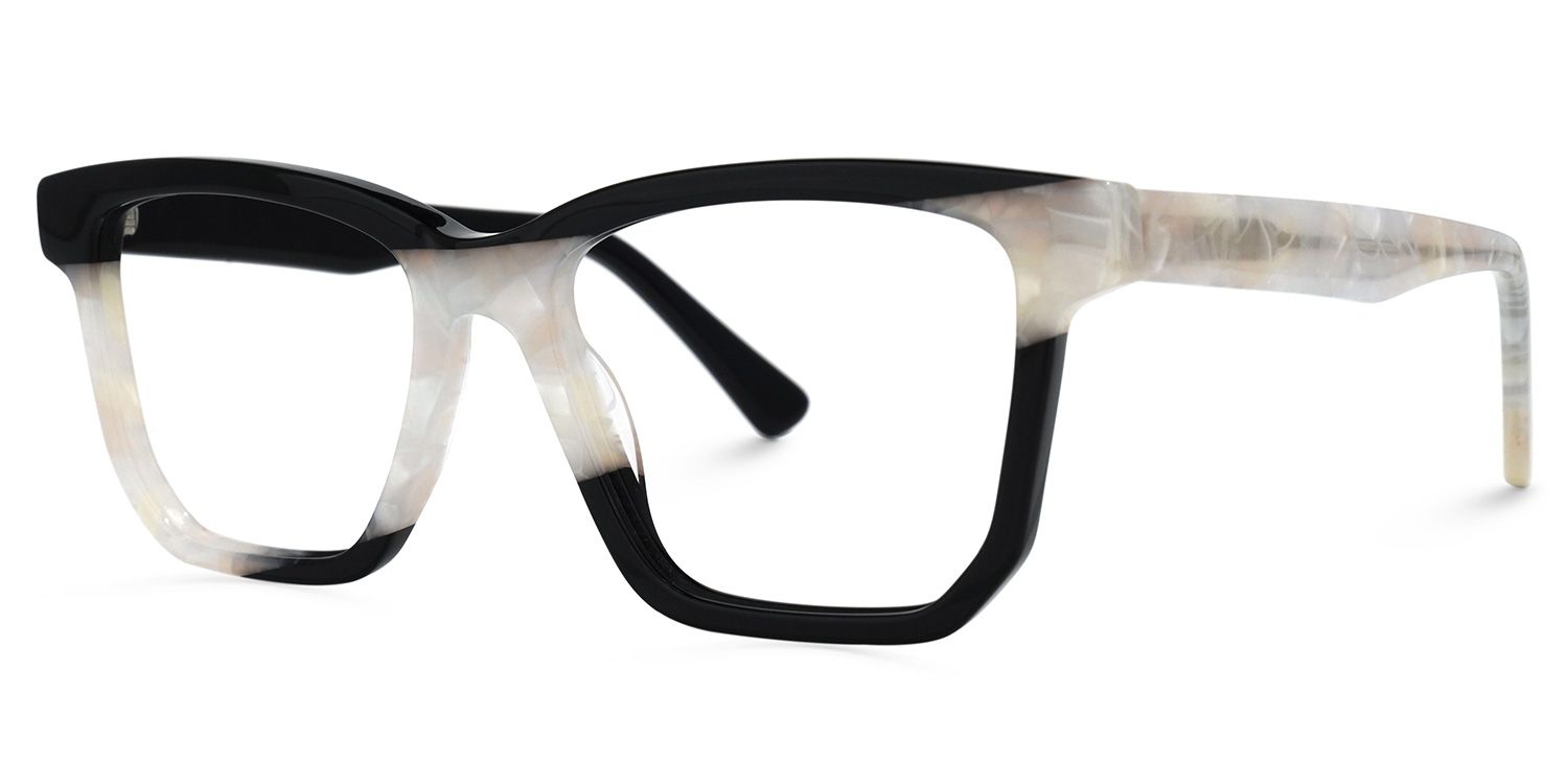 Rectangle Black Eyeglasses | Vooglam.com Front View