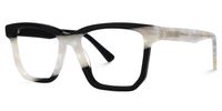 Rectangle Black Eyeglasses | Vooglam.com Front View