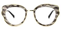 Geometric Leopard Eyeglasses | Vooglam.com Angle View