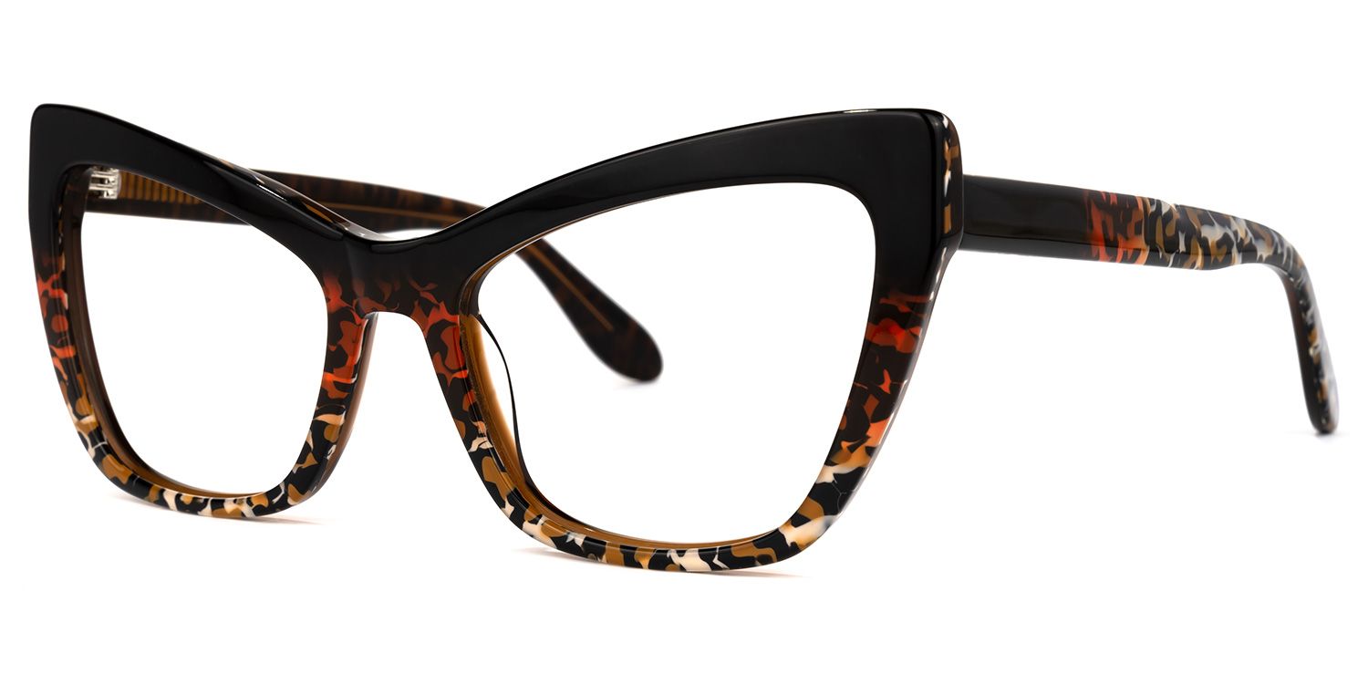 Gonzalez - Cat Eye Black/Tortoise Eyeglasses | Vooglam Front View