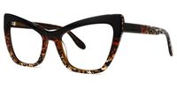 Gonzalez - Cat Eye Black/Tortoise Eyeglasses | Vooglam Front View
