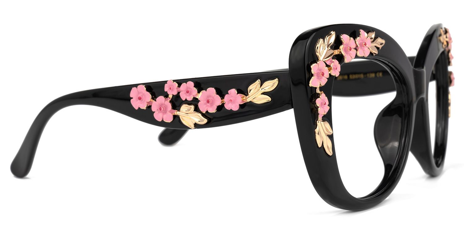 Bettina - Square Black Eyeglasses | Vooglam 4