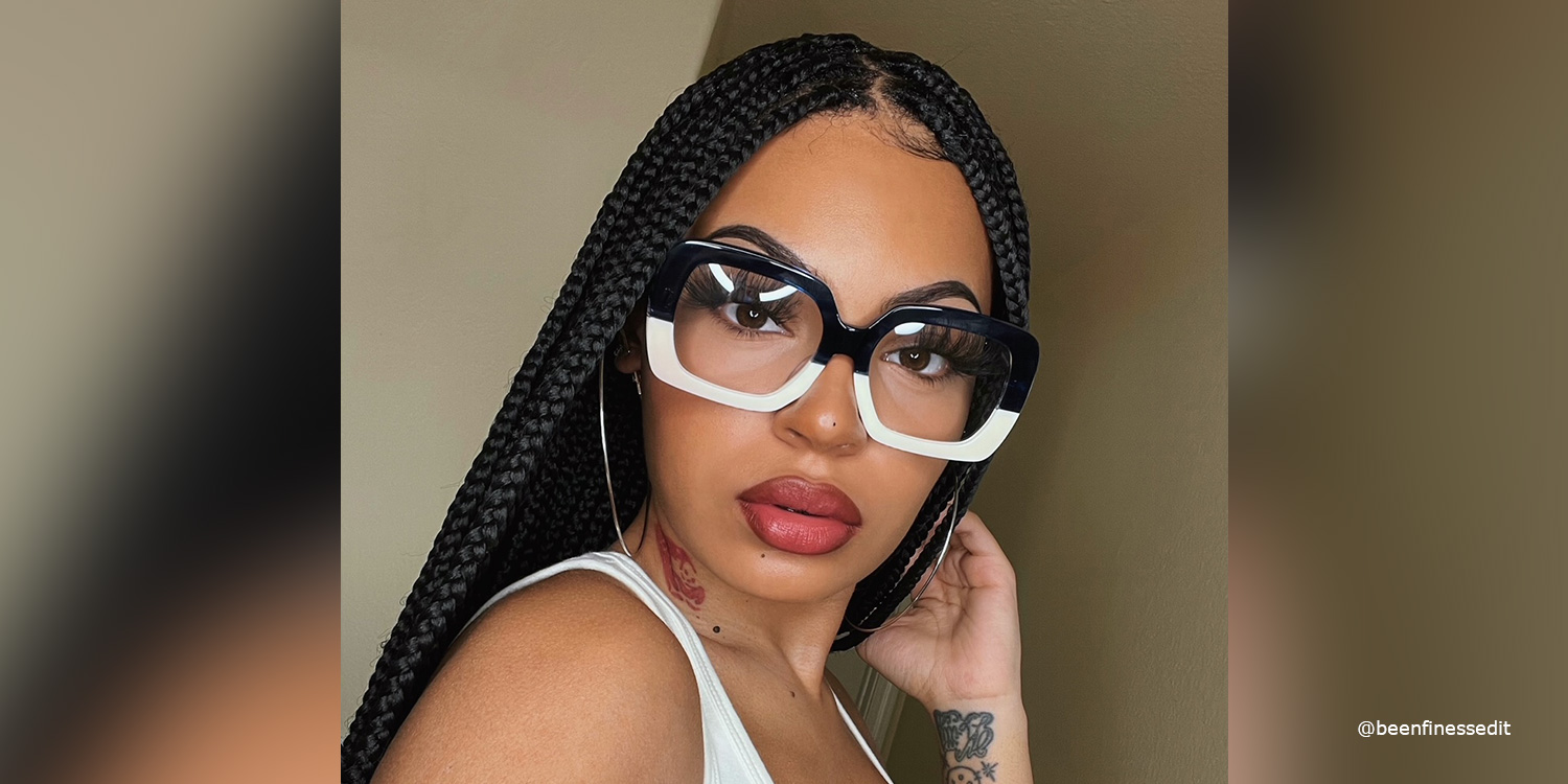 Clifford - Square Blue/White Eyeglasses - 4
