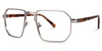Square Grey Eyeglasses | Vooglam.com Front View