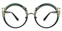 Norene Vintage Round Glasses with Elegant Filigree Design Angle View