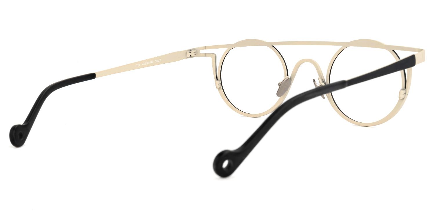 Arrabella - Round Beige Eyeglasses | Vooglam Side View