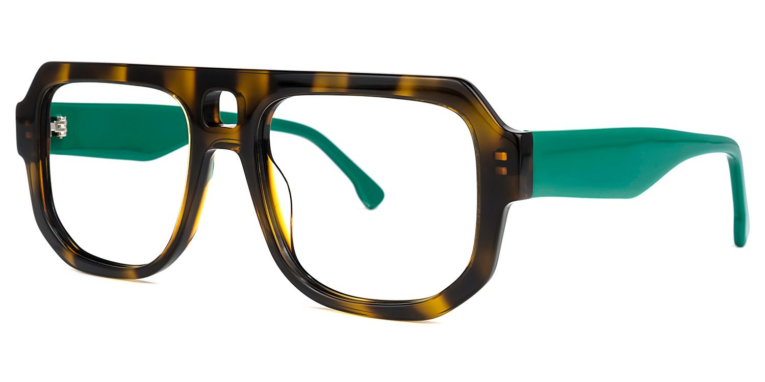 Aviator Tortoise Eyeglasses | Vooglam.com Front View