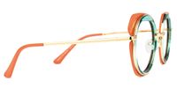 Noel - Round Orange Eyeglasses - 4