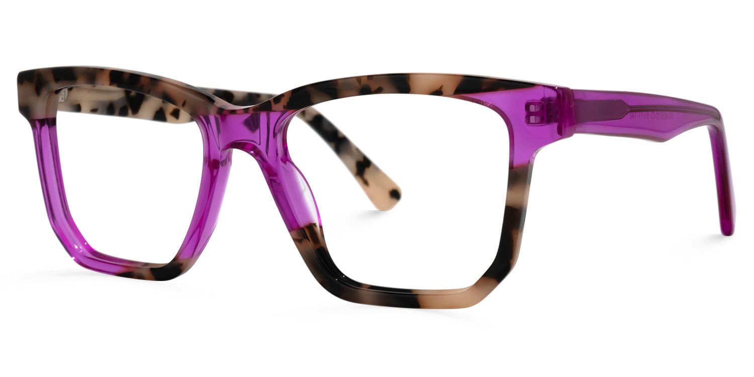 Rectangle Tortoise Eyeglasses | Vooglam.com Front View