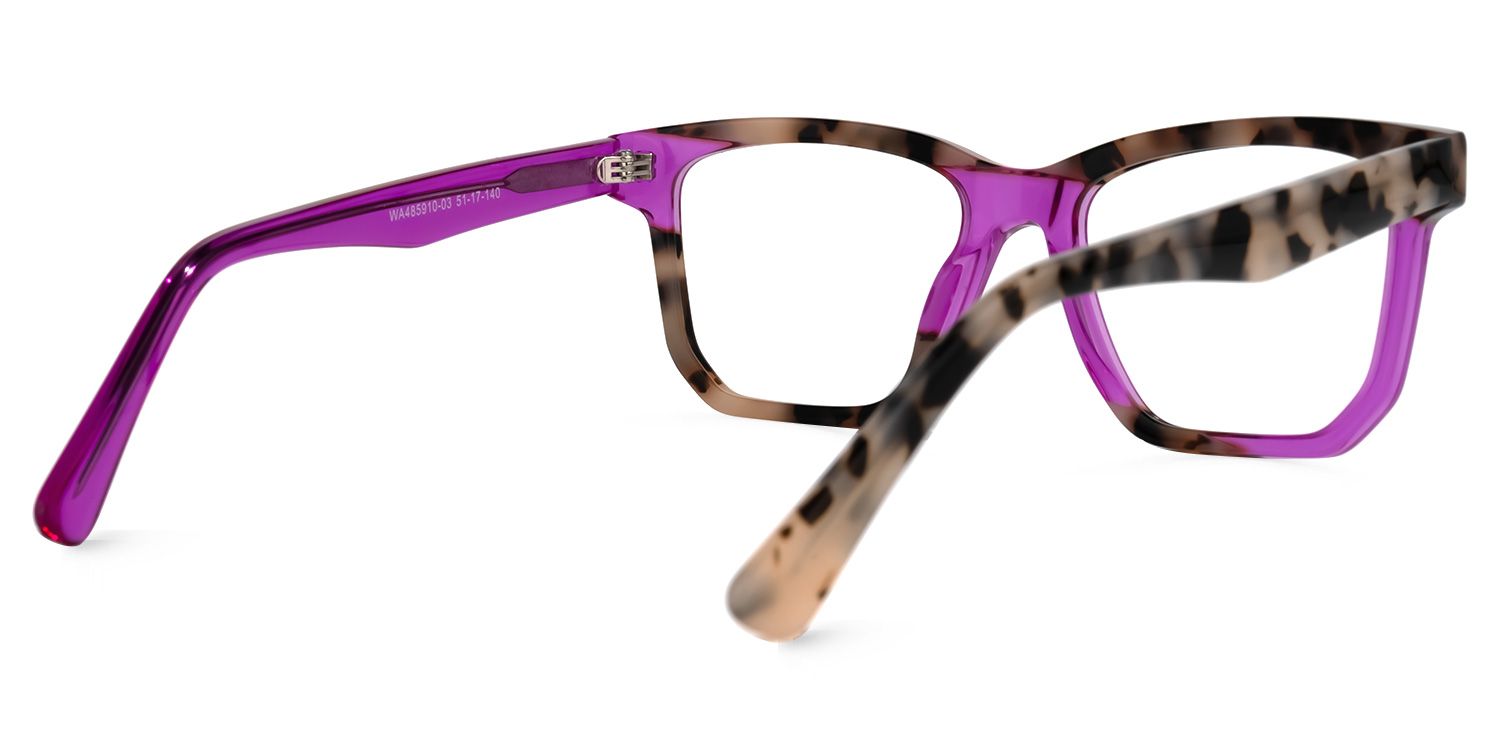 Rectangle Tortoise Eyeglasses | Vooglam.com Side View