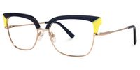 Browline Blue Eyeglasses | Vooglam.com Front View