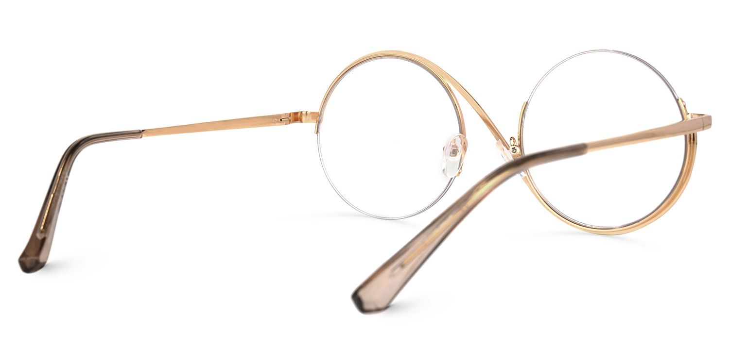 Manley - Eclectic Round Tortoiseshell Glasses by Vooglam - Side View