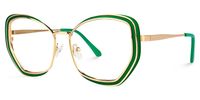 Golacka - Butterfly Green Eyeglasses | Vooglam Front View