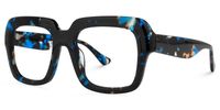 Square Floral Eyeglasses | Vooglam.com Front View