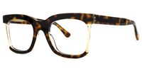Rectangle Tortoise Eyeglasses | Vooglam.com Front View