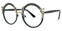 Norene Vintage Round Glasses with Elegant Filigree Design Front View