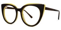 Blaylock - Cat Eye Brown Eyeglasses | Vooglam Front View