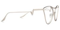 Janis - Aviator Silver Eyeglasses | Vooglam