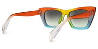 Rectangle Multicolor Sunglasses | Vooglam.com Side View