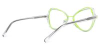 Geometric Green Eyeglasses | Vooglam.com Side View