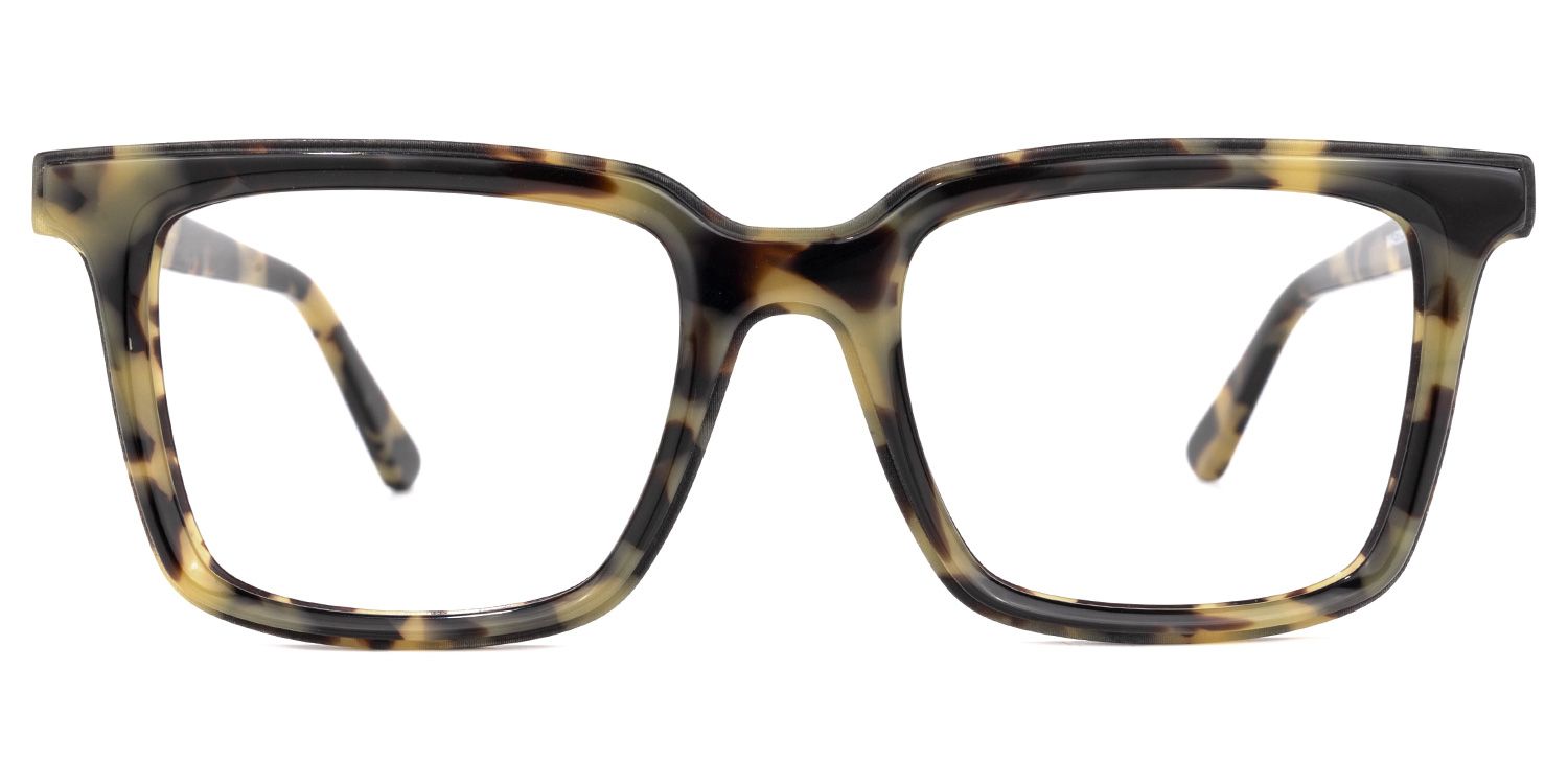 Chelsie - Rectangle Tortoise Eyeglasses by Vooglam - Angle View