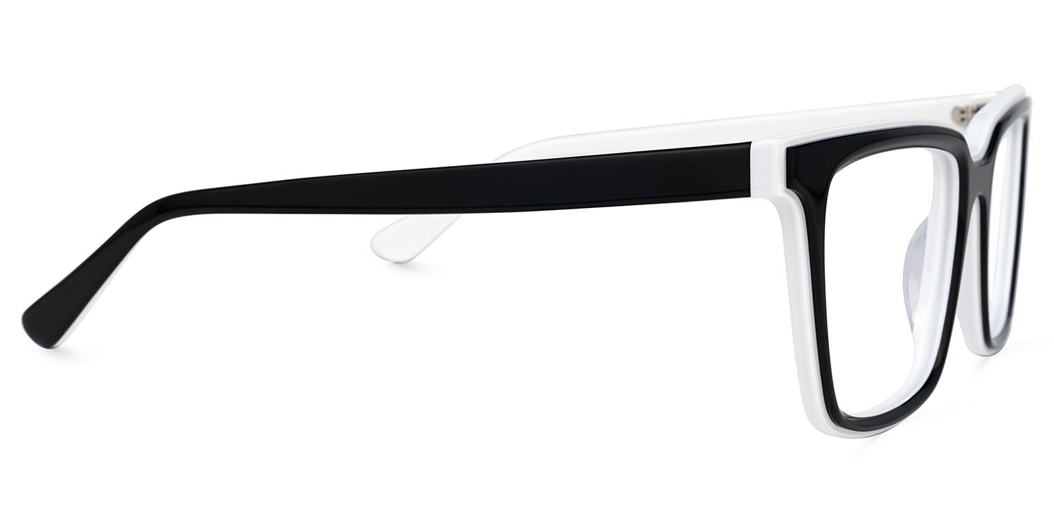 Chelsie - Rectangle Black Eyeglasses | Vooglam 4