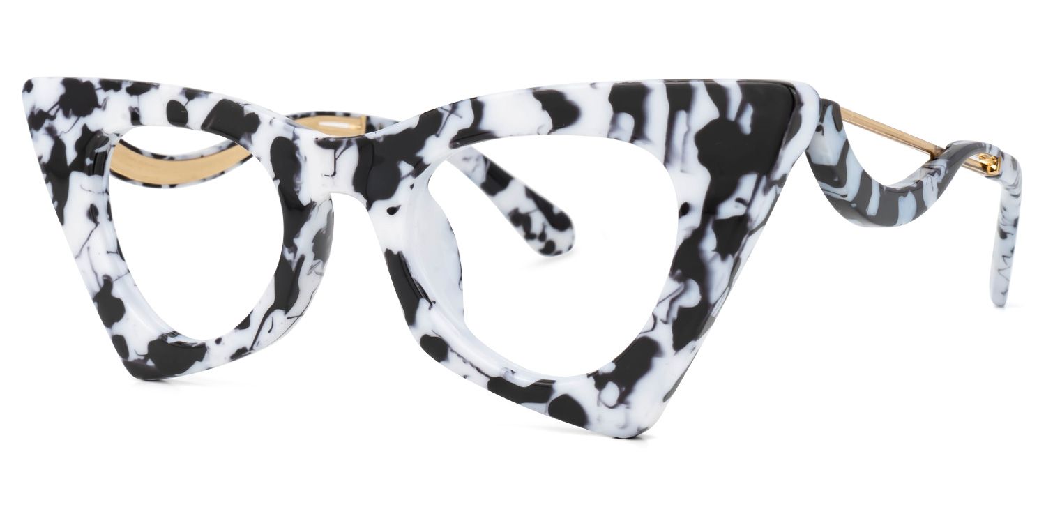 Tiny - Cat Eye Pattern Eyeglasses | Vooglam Front View