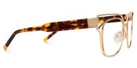 Kadie - Rectangle Gold Eyeglasses | Vooglam 