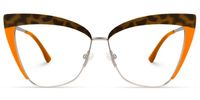 Boone - Cat Eye Orange Eyeglasses | Vooglam Angle View