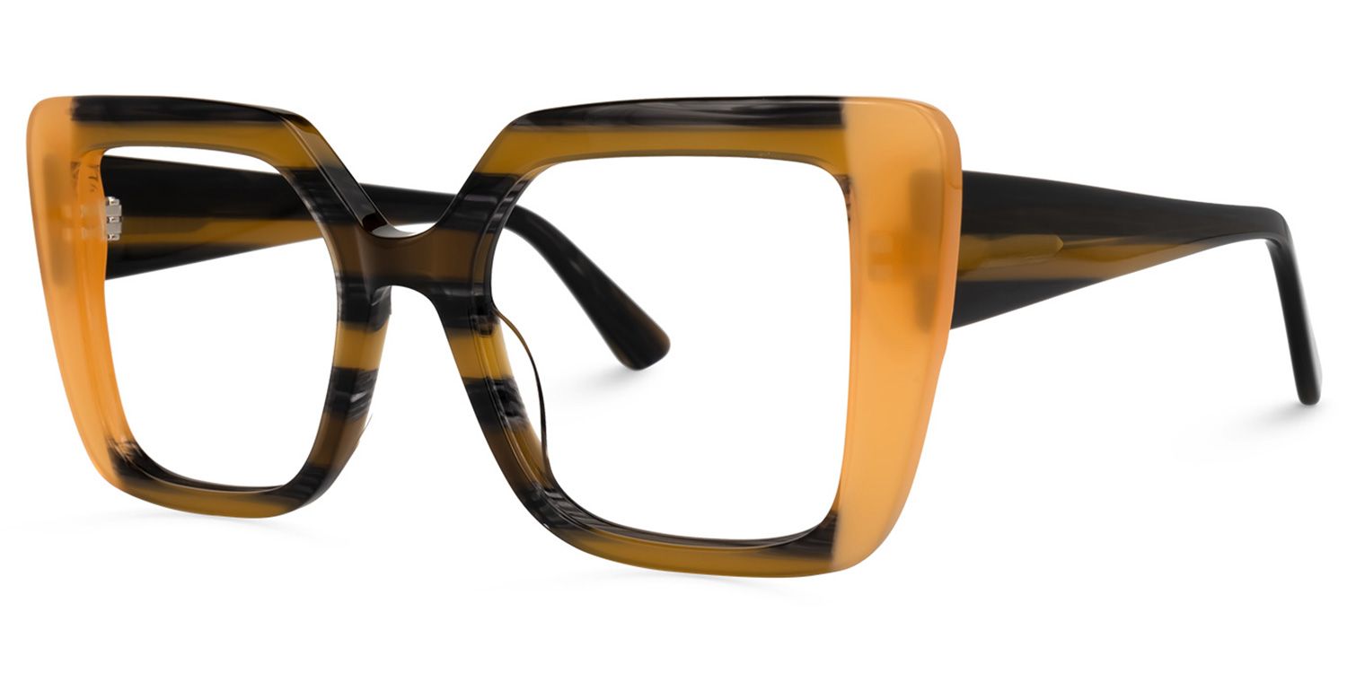 Giuseppina - Square Medium/Yellow Eyeglasses | Vooglam Front View