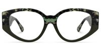 Geometric Floral Eyeglasses | Vooglam.com Angle View