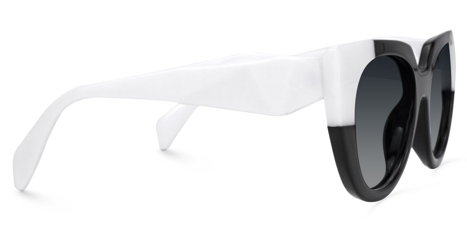 Nazario - Round White Sunglasses product detail 4