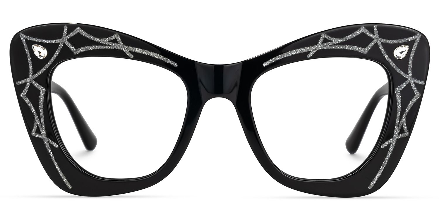 Zavala - Square Black Eyeglasses | Vooglam Angle View
