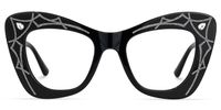 Zavala - Square Black Eyeglasses | Vooglam Angle View