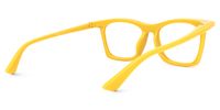 Rectangle Yellow Eyeglasses | Vooglam.com Side View