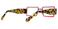 Anitta - Rectangle Red Eyeglasses | Vooglam Side View