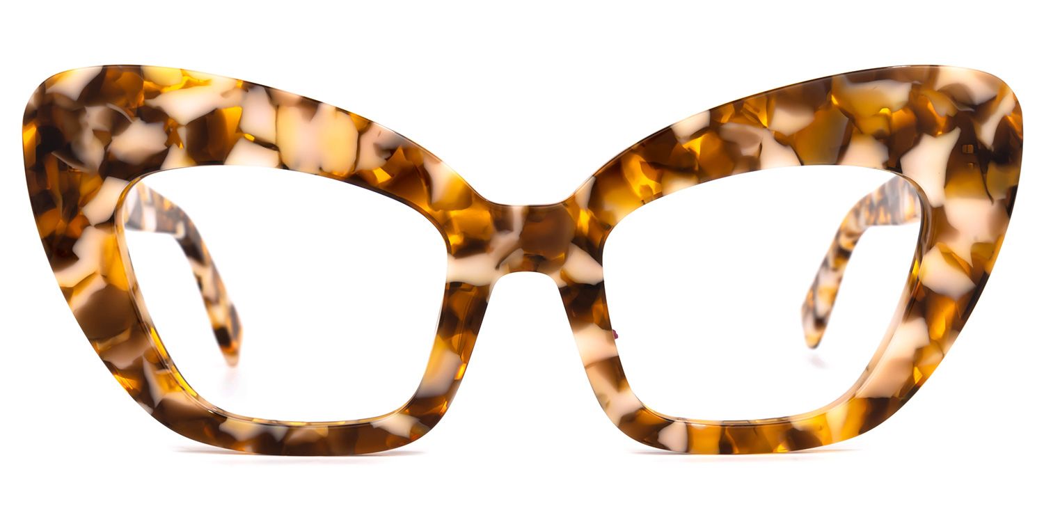 Zuzanna - Cat Eye Brown Eyeglasses | Vooglam Angle View