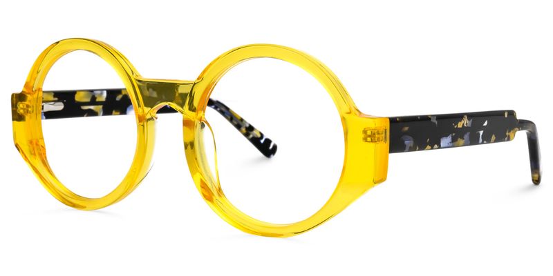 Andisita - Round Yellow Eyeglasses - 2