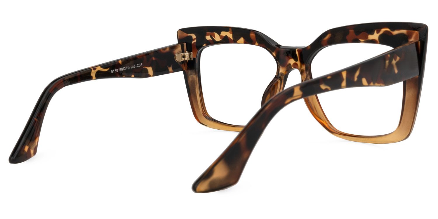 Reina - Square Animal Eyeglasses | Vooglam Side View