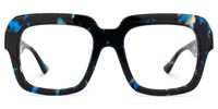 Square Floral Eyeglasses | Vooglam.com Angle View