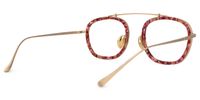 Aviator Red/Floral Eyeglasses | Vooglam.com Side View
