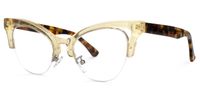 Drayton - Cat Eye Yellow Eyeglasses | Vooglam Front View