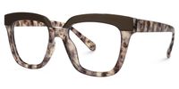 Britney - Square Animal Eyeglasses | Vooglam Front View
