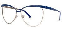 Browline Blue Eyeglasses | Vooglam.com Front View