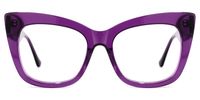 Escobar - Bold Statement Purple Cat-Eye Glasses | Vooglam Angle View