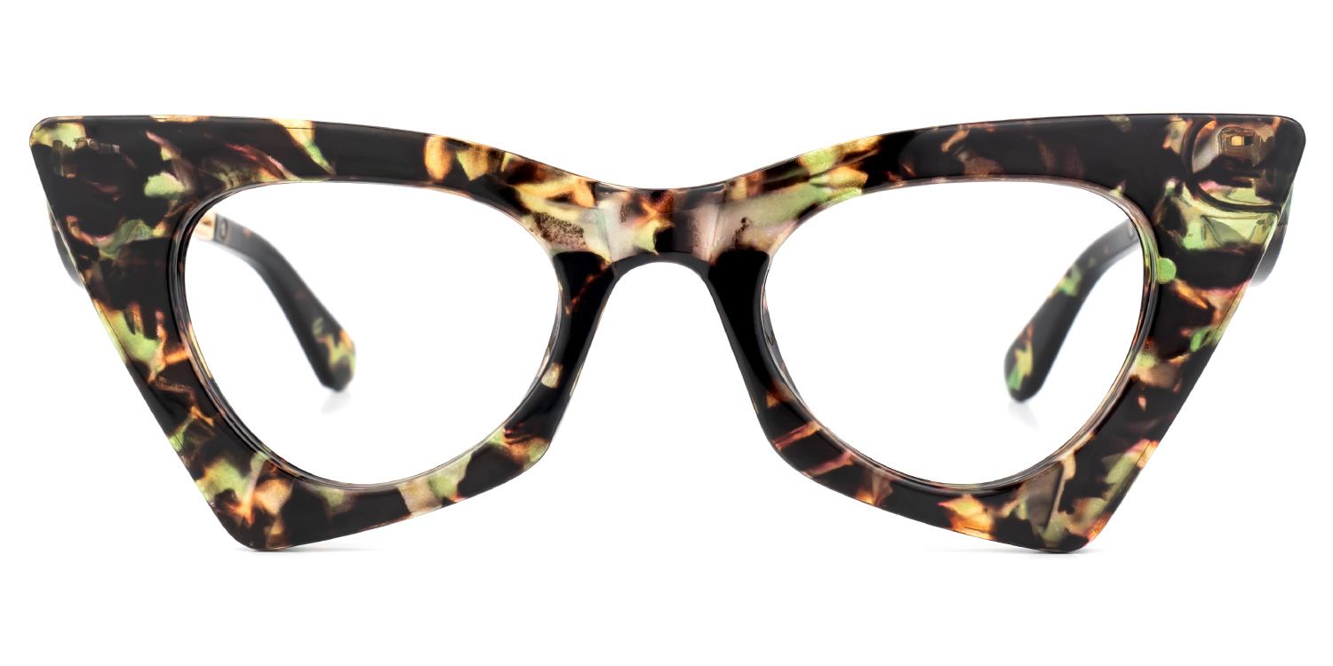 Tiny - Cat Eye Floral Avant-Garde Women Glasses | Vooglam Angle View